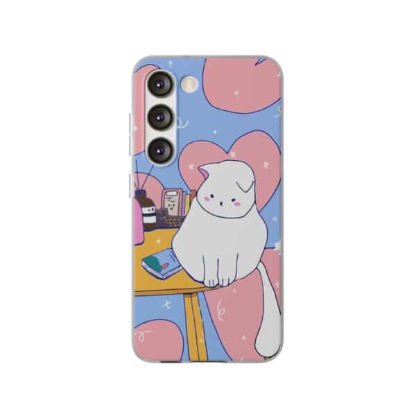 White Cat Flexi Cases For Samsung and iPhone - Image 241
