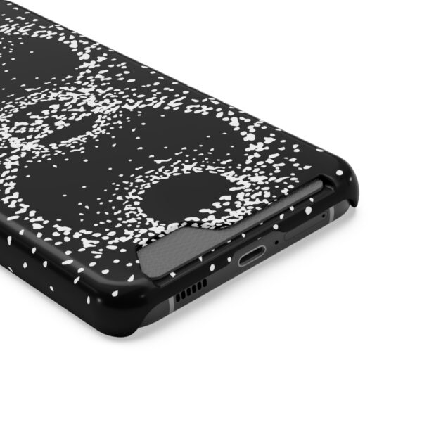 Rounded Shapes With Black Background On Phone Case With Card Holder - Image 90
