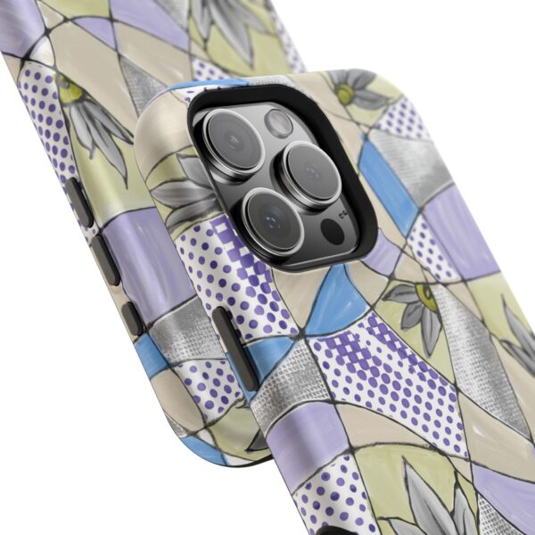 Wave Tiles | Floral Magnetic Tough Case for iPhone - Image 127