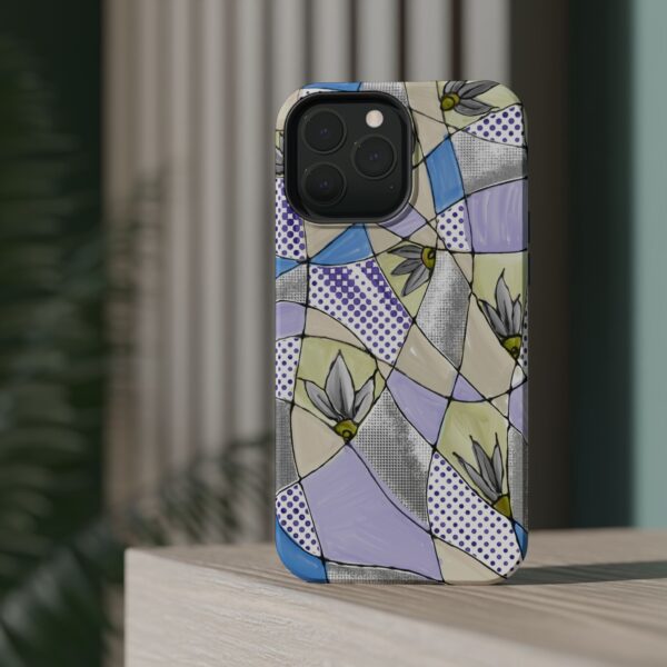Wave Tiles | Floral Magnetic Tough Case for iPhone - Image 68