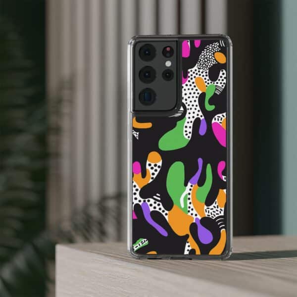 Colorful shapes Clear Cases For Samsung iPhone - Image 21