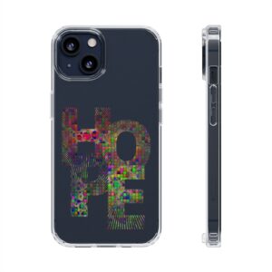 Rainbow Designs "HOPE" On Clear Cases For iPhone and Samsung