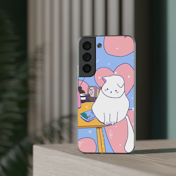 White Cat Flexi Cases For Samsung and iPhone - Image 190