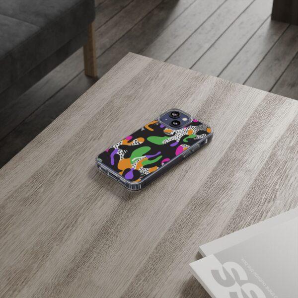 Colorful shapes Clear Cases For Samsung iPhone - Image 5