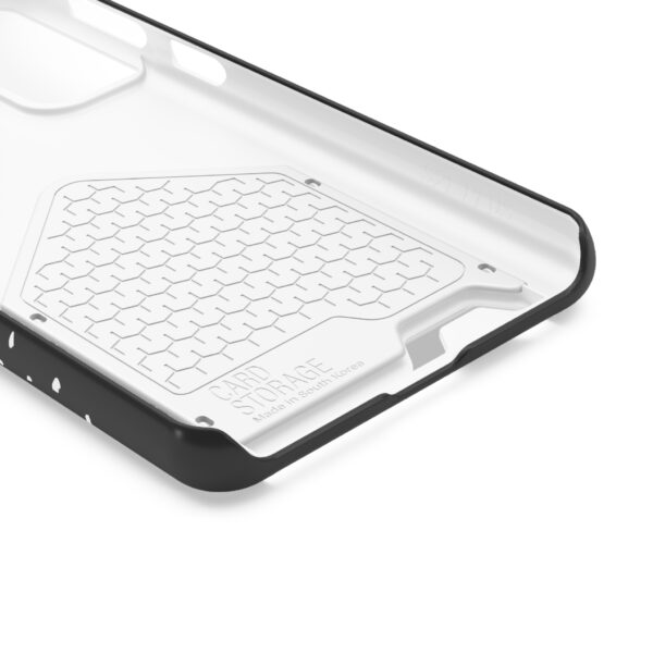 Rounded Shapes With Black Background On Phone Case With Card Holder - Image 67