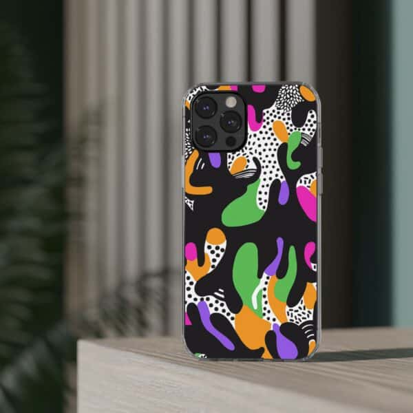 Colorful shapes Clear Cases For Samsung iPhone - Image 30