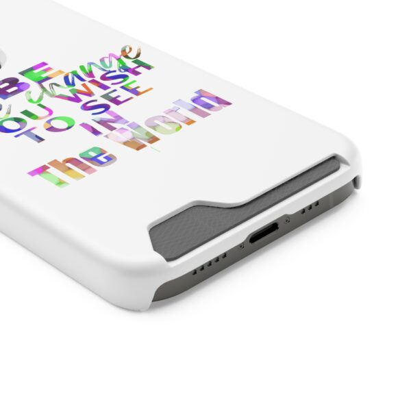 "Be The Change" Phone Case Card-Holder For iPhone 13 Pro With Card Holder - Image 14