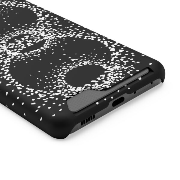 Rounded Shapes With Black Background On Phone Case With Card Holder - Image 70