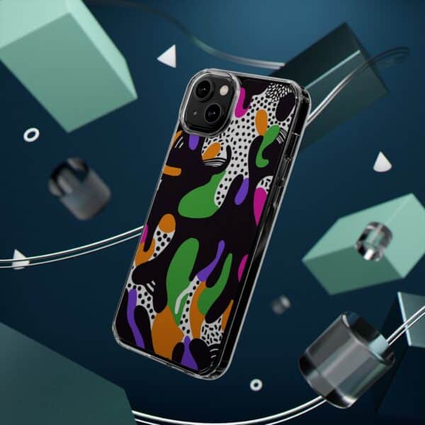 Colorful shapes Clear Cases For Samsung iPhone - Image 63