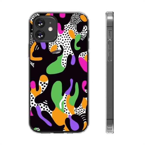 Colorful shapes Clear Cases For Samsung iPhone - Image 22