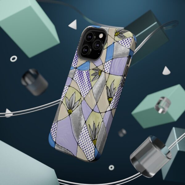 Wave Tiles | Floral Magnetic Tough Case for iPhone - Image 63