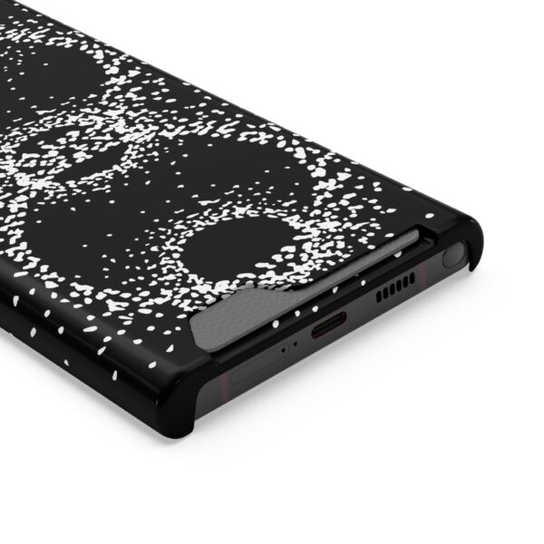 Rounded Shapes With Black Background On Phone Case With Card Holder - Image 18