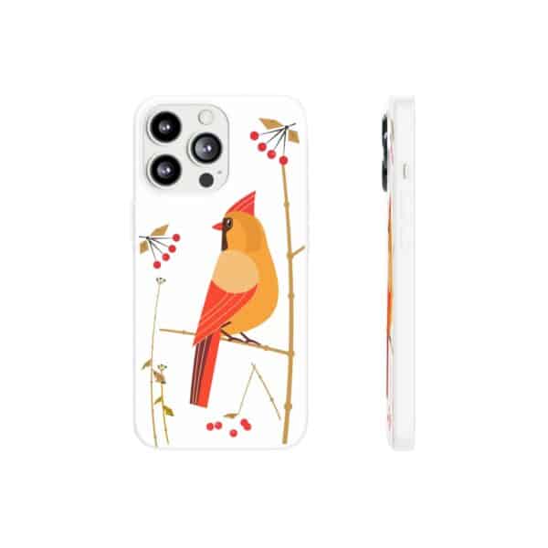 Red Cardinal Female On Flexi Cases Custom Phone Cases For iPhone and Samsung Series - Image 133