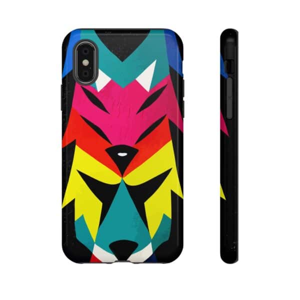 Rainbow Designs Wolf Head On Tough Cases Custom Phone Cases For iPhone Google Pixel and Samsung Series - Image 9