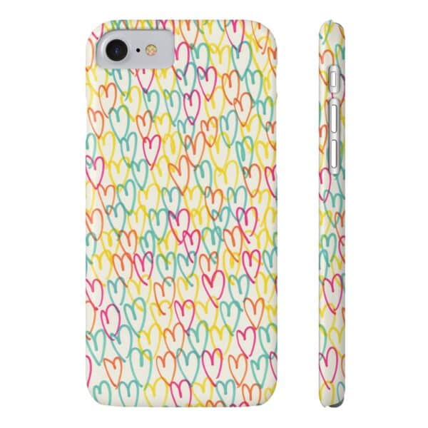 Colorful Hearts On Slim Phone Cases Case-Mate Custom Phone Cases For iPhone and Samsung Series - Image 2
