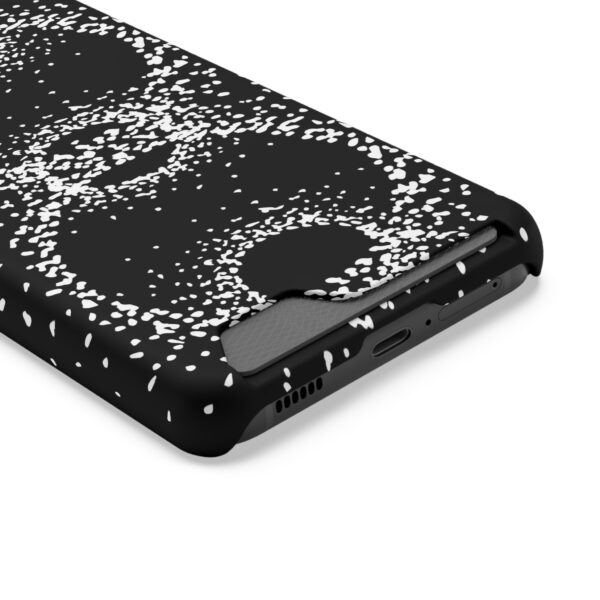 Rounded Shapes With Black Background On Phone Case With Card Holder - Image 6
