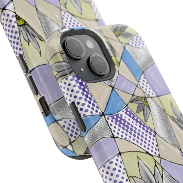 Wave Tiles | Floral Magnetic Tough Case for iPhone - Image 86