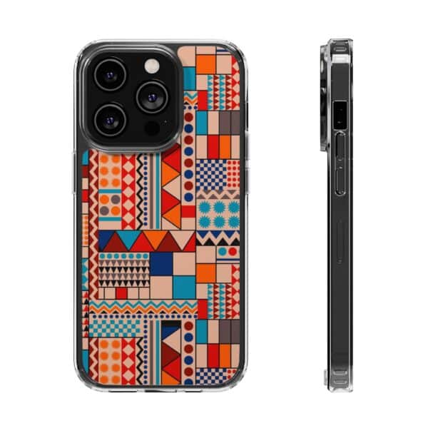 Patchwork Pattern Clear Cases For iPhone and Samsung - Image 56