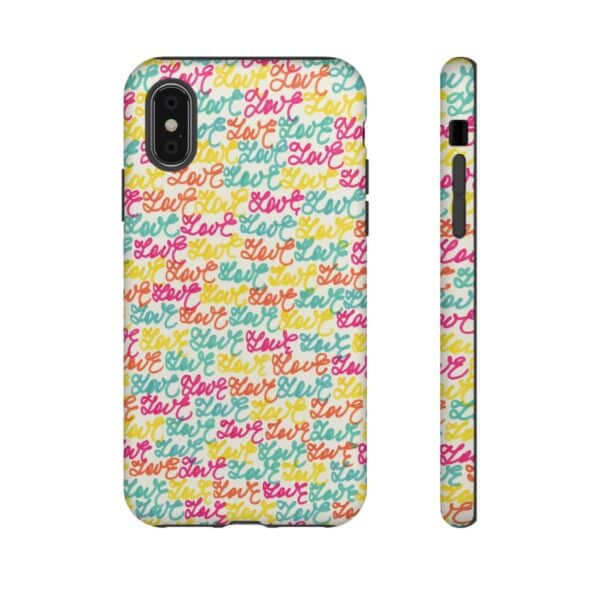 Colorful Love Letters Tough Cases Custom Phone Cases For iPhone Google Pixel and Samsung Series - Image 6