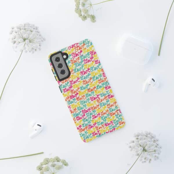 Colorful Love Letters Tough Cases Custom Phone Cases For iPhone Google Pixel and Samsung Series - Image 60