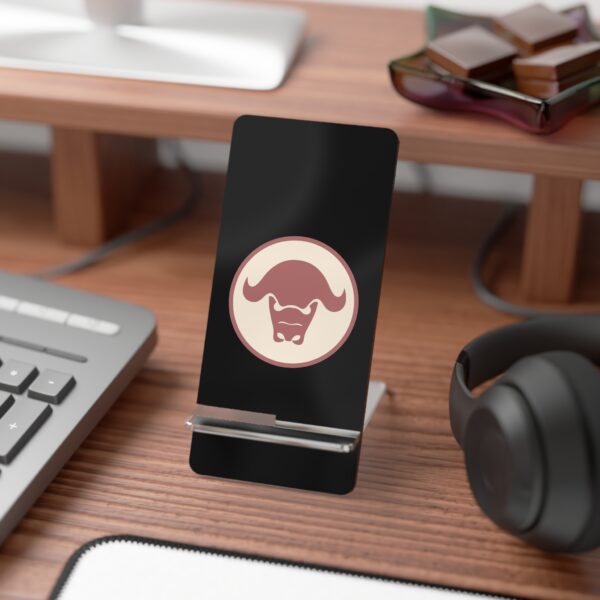 Phone Stand | Bull Design | Black Desk Accessory - Image 3