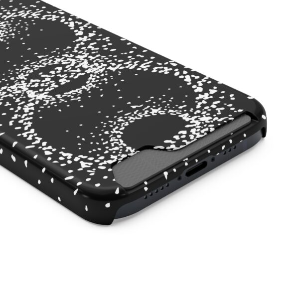 Rounded Shapes With Black Background On Phone Case With Card Holder - Image 26