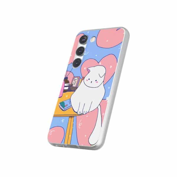 White Cat Flexi Cases For Samsung and iPhone - Image 216