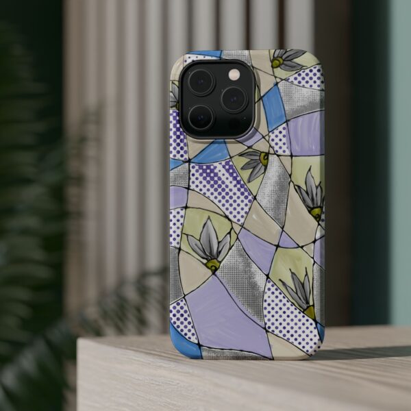 Wave Tiles | Floral Magnetic Tough Case for iPhone - Image 32