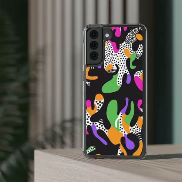Colorful shapes Clear Cases For Samsung iPhone - Image 18