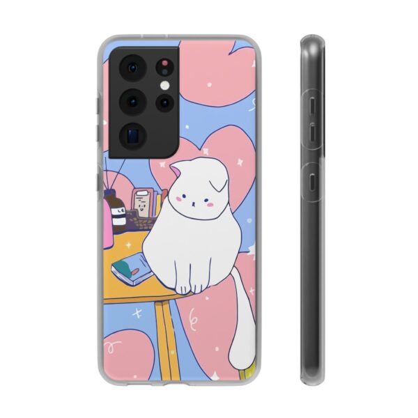 White Cat Flexi Cases For Samsung and iPhone - Image 172