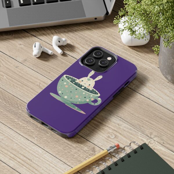 Cute Bunny in a Coffee Cup On Tough Phone Cases, Case-Mate Custom Phone Case For iPhone Series - Image 59