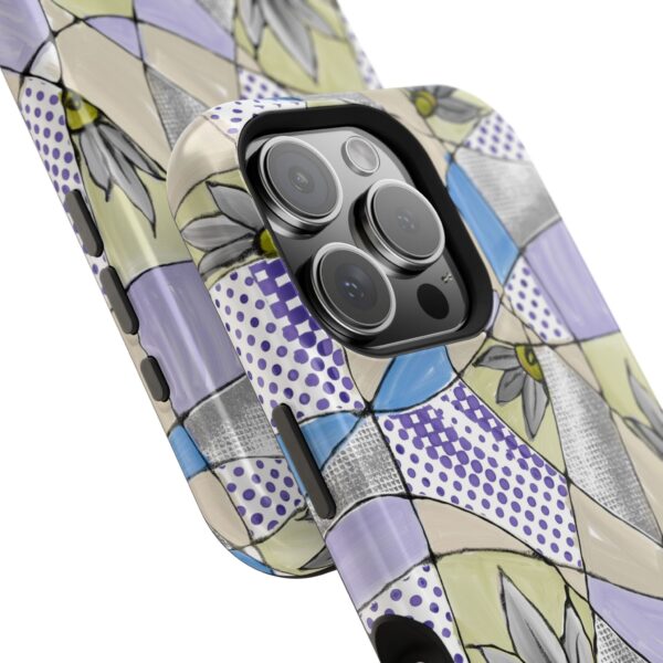 Wave Tiles | Floral Magnetic Tough Case for iPhone - Image 115