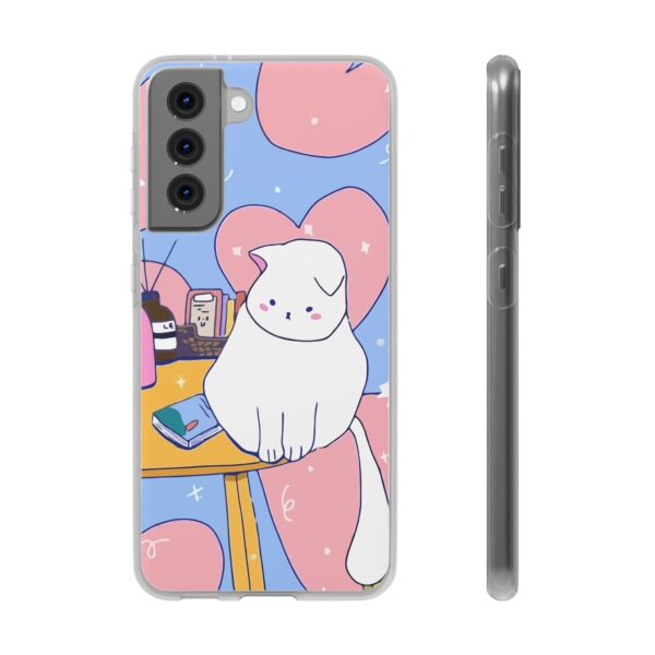 White Cat Flexi Cases For Samsung and iPhone - Image 155