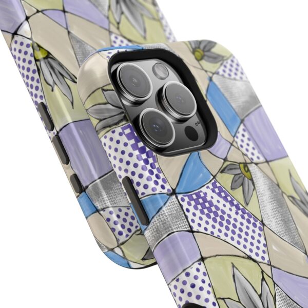 Wave Tiles | Floral Magnetic Tough Case for iPhone - Image 123