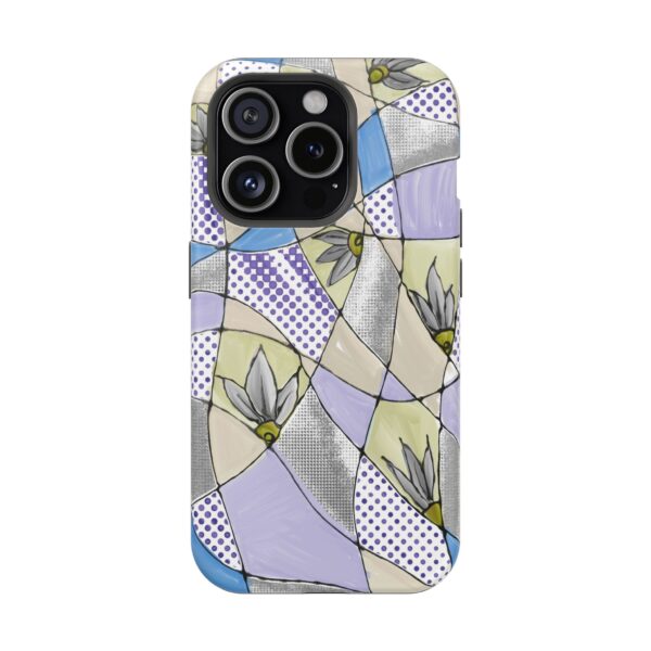 Wave Tiles | Floral Magnetic Tough Case for iPhone - Image 81