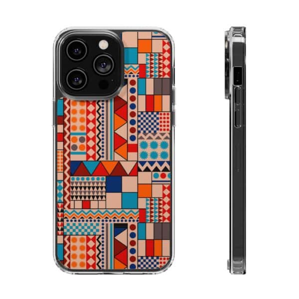 Patchwork Pattern Clear Cases For iPhone and Samsung - Image 64