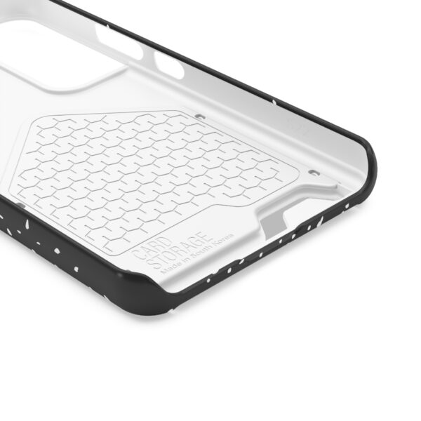 Rounded Shapes With Black Background On Phone Case With Card Holder - Image 3