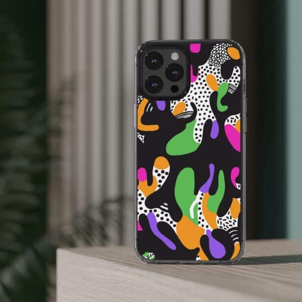 Colorful shapes Clear Cases For Samsung iPhone - Image 33