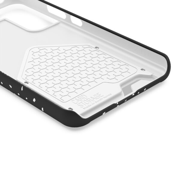 Rounded Shapes With Black Background On Phone Case With Card Holder - Image 15