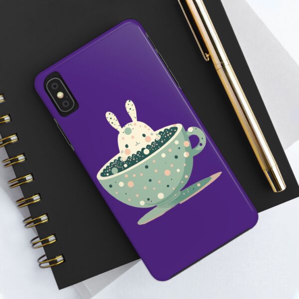 Cute Bunny in a Coffee Cup On Tough Phone Cases, Case-Mate Custom Phone Case For iPhone Series - Image 11