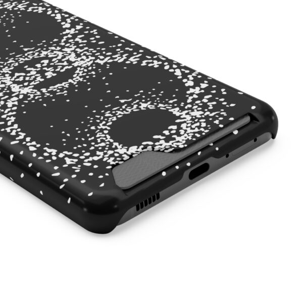 Rounded Shapes With Black Background On Phone Case With Card Holder - Image 66