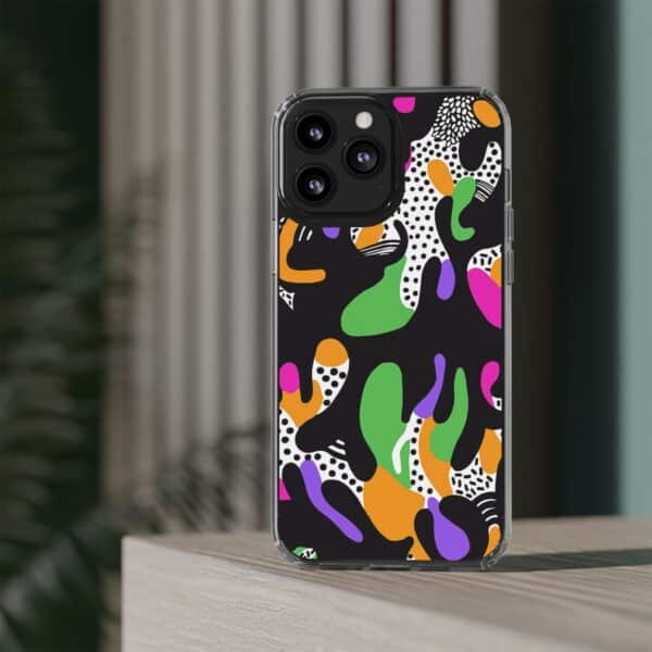 Colorful shapes Clear Cases For Samsung iPhone - Image 12
