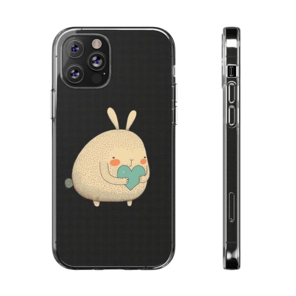 Cute Bunny On Clear Silicone Phone Case Custom Phone Cover For iPhone Series - Image 11