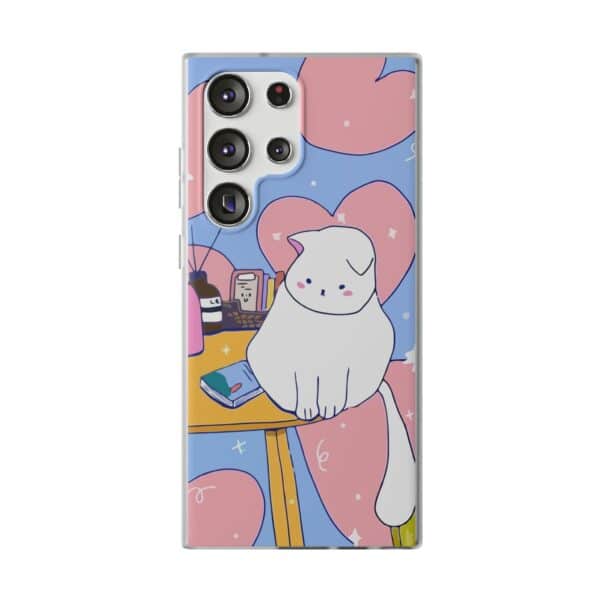 White Cat Flexi Cases For Samsung and iPhone - Image 249