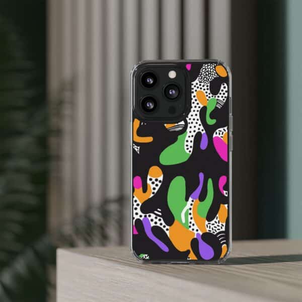 Colorful shapes Clear Cases For Samsung iPhone - Image 9