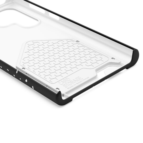 Rounded Shapes With Black Background On Phone Case With Card Holder - Image 23