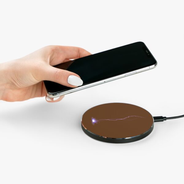 Wireless Charger | Lightning Strike Fast Charger | Brown - Image 4