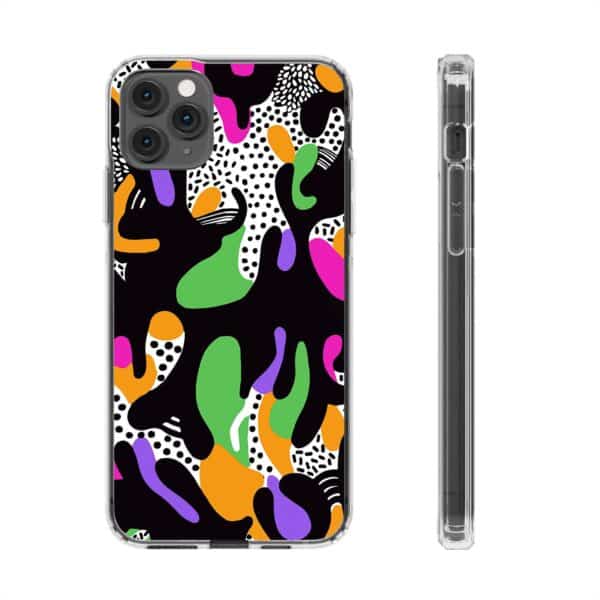 Colorful shapes Clear Cases For Samsung iPhone - Image 40