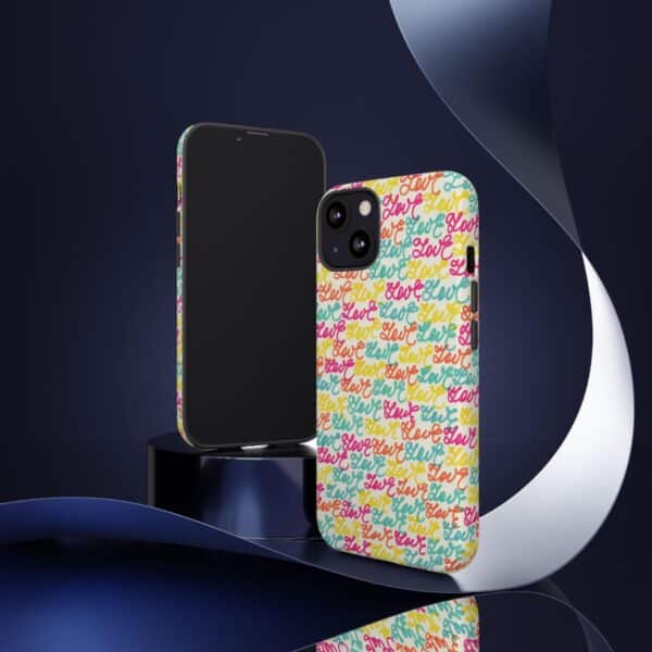 Colorful Love Letters Tough Cases Custom Phone Cases For iPhone Google Pixel and Samsung Series - Image 42