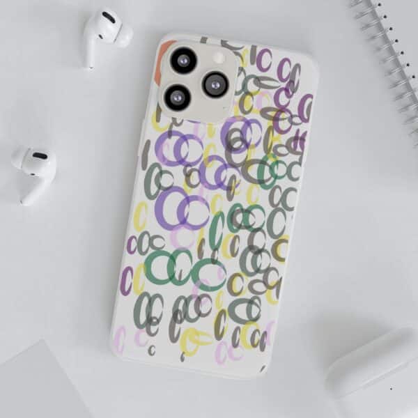 Colorful. Circles Flexi Cases For iPhone Samsung - Image 145